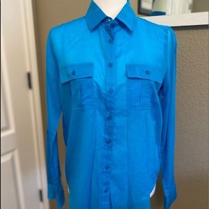 Aeropostale Blue Button-up Blouse Size Medium